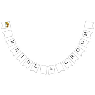 Bannière À Fanions Le mariage peu coûteux de tournesols empaquette