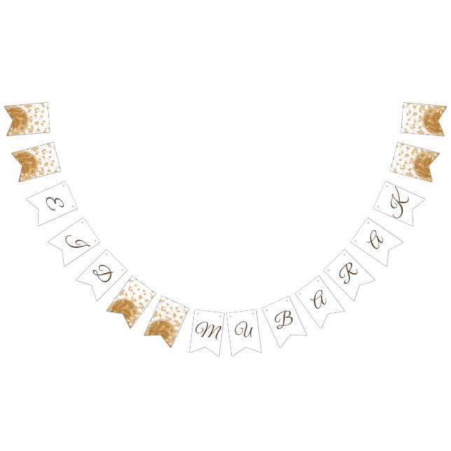 Bannière À Fanions le meilleur eid heureux élégant d'or chic Mubarak (Tout)