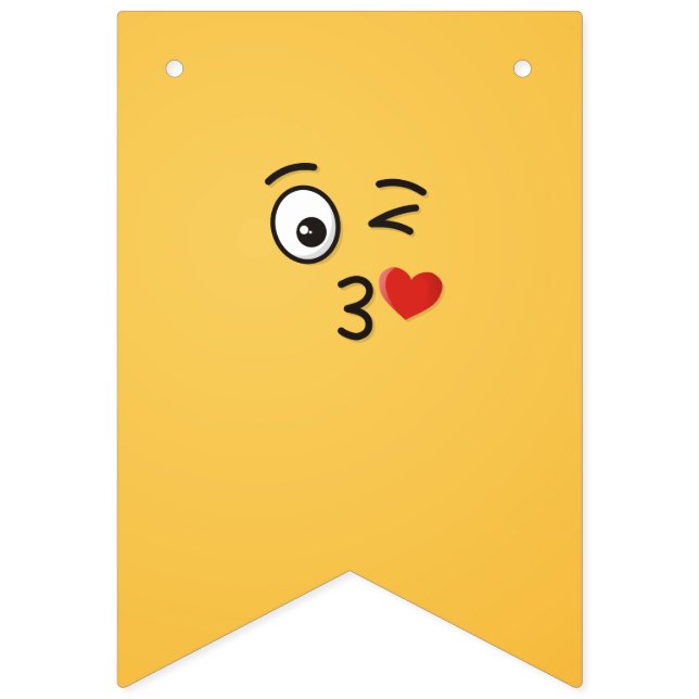Bannière À Fanions Le visage Jetant un baiser (Premier drapeau)