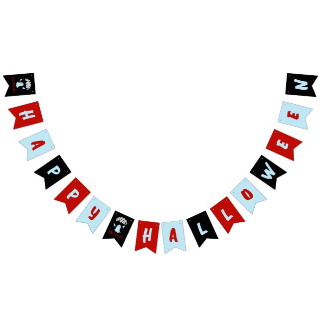 Bannière À Fanions Les fantômes d'Halloween (Tout)