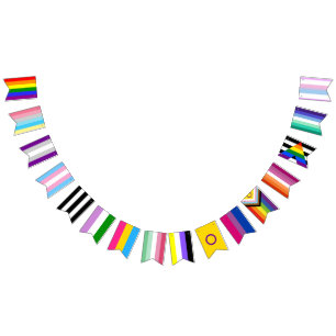 Bannière À Fanions LGBT All Flag Pride Membre Bunting Banner Party