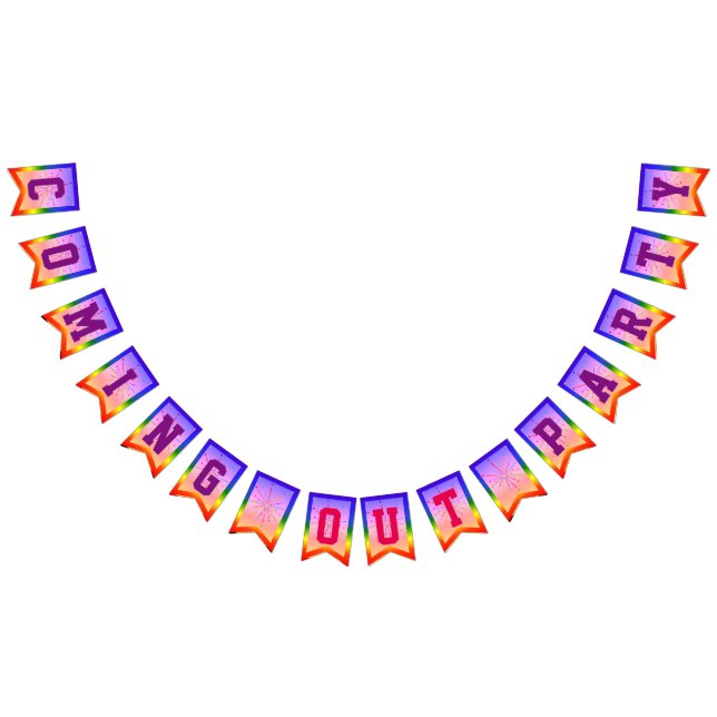 Bannière À Fanions LGBTQIA - Gay pride | Sortir de la fête (Tout)