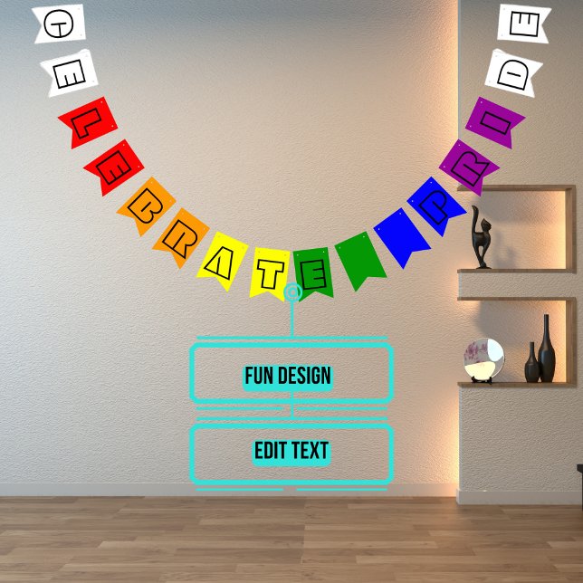 Bannière À Fanions LGBTQIA Pride Arc-en-ciel Bloc de couleur (Please enjoy our design and see the others in the collection.)