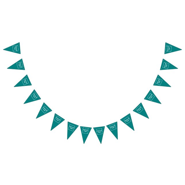Bannière À Fanions Logo d'entreprise sur le triangle vert Turquoise (Tout)