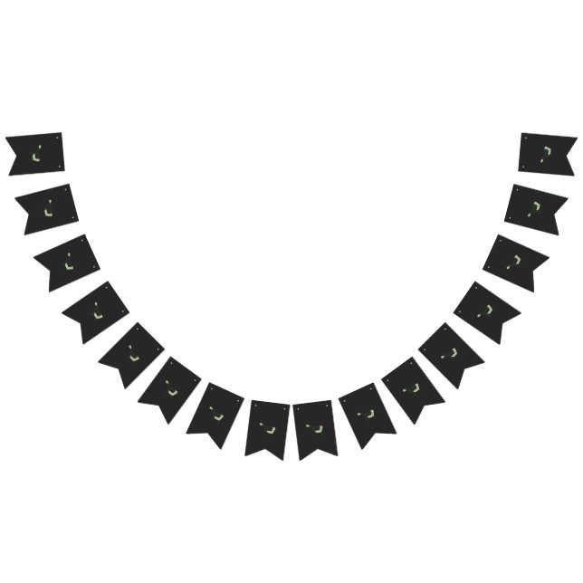 Bannière À Fanions logo noir et vert avec panier (Tout)