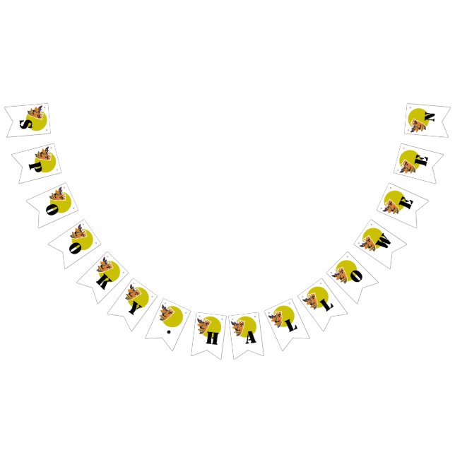 Bannière À Fanions Loup de Lune, Halloween (Tout)