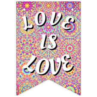 Bannière À Fanions Love Is Love Fierté