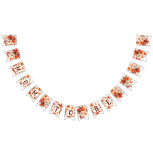 Bannière À Fanions maman doit tomber baby shower feuille floral