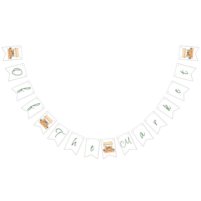 Bannière À Fanions Marché de Fleurs des Agriculteurs Hors Marché Ente (Tout)