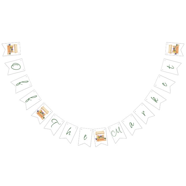 Bannière À Fanions Marché de fleurs des agriculteurs hors marché Show (Tout)