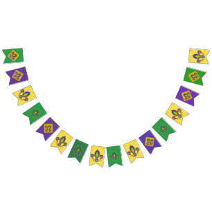 Bannière À Fanions Mardi gras Fleur De Lis