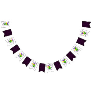 Bannière À Fanions Mardi Gras Pickleball Dink Be Joyeux