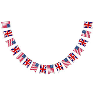 Bannière À Fanions Mariage britannique américain