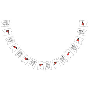 Bannière À Fanions Mariage Couple Biker personnalisé