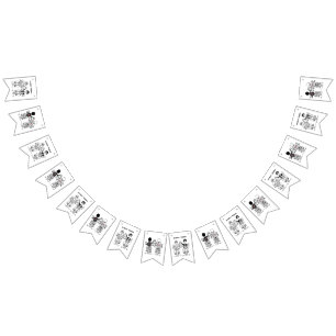 Bannière À Fanions Mariage Couple Biker personnalisé