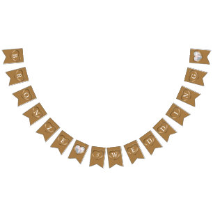 Bannière À Fanions Mariage de bronze 8e anniversaire photo personnali