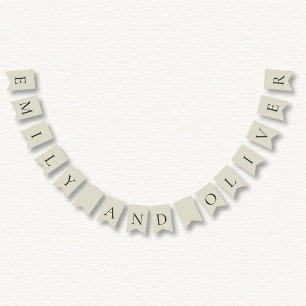 Bannière À Fanions Mariage Oyster Shells