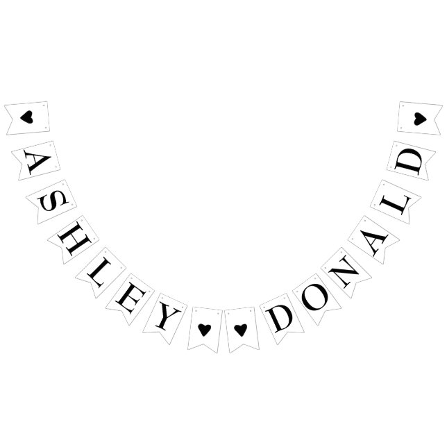 Bannière À Fanions Mariage simple mariée et chambre élégante mariage (Tout)