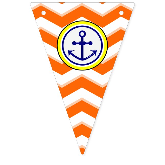 Bannière À Fanions Marine Ancre Chevron bleu étroit Roundel noir (Dixième drapeau)