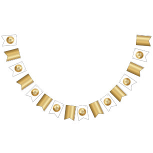 Bannière À Fanions Médaille d'or réaliste 3D personnalisable et modif