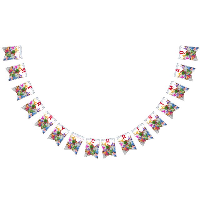 Bannière À Fanions Merry Christmas Gnome Party Drawing Funny (Tout)