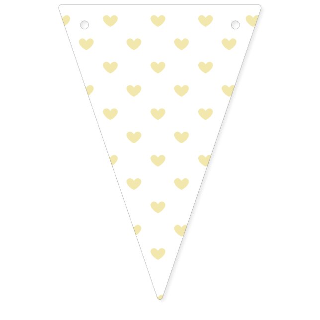 Bannière À Fanions Micro Cœurs Beurre Jaune - Blanc (Septième drapeau)