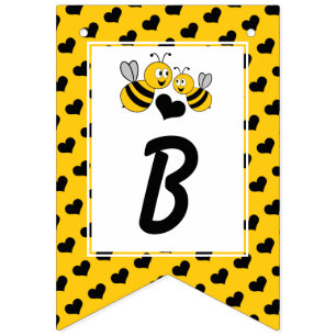 Bannière À Fanions Miel Bee, Baby shower