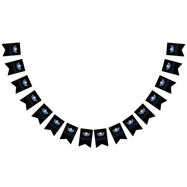 Bannière À Fanions Miss America Style Crown Party Bunting Banner (Tout)