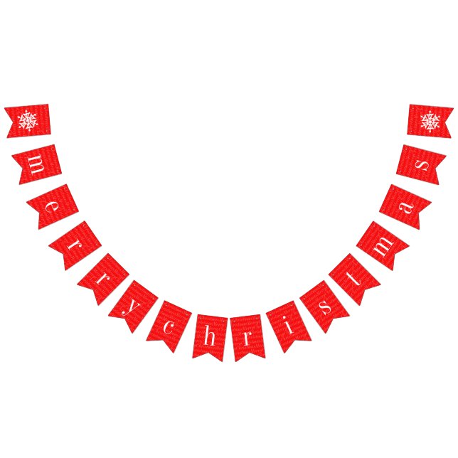 Bannière À Fanions Modern snow Merry Christmas (Tout)