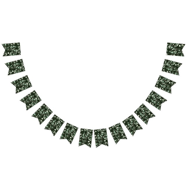 Bannière À Fanions Moderne Simple Noir Vert Terrazzo bund (Tout)