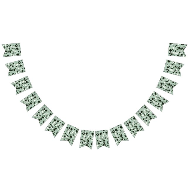Bannière À Fanions Moderne Simple Sage Green Terrazzo bunt (Tout)
