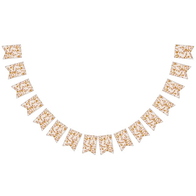 Bannière À Fanions Moderne simple Terracotta Gold Terrazzo bund (Tout)