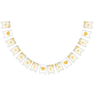 Bannière À Fanions Mommy To Bee Bumblebee Baby shower de miel arroser