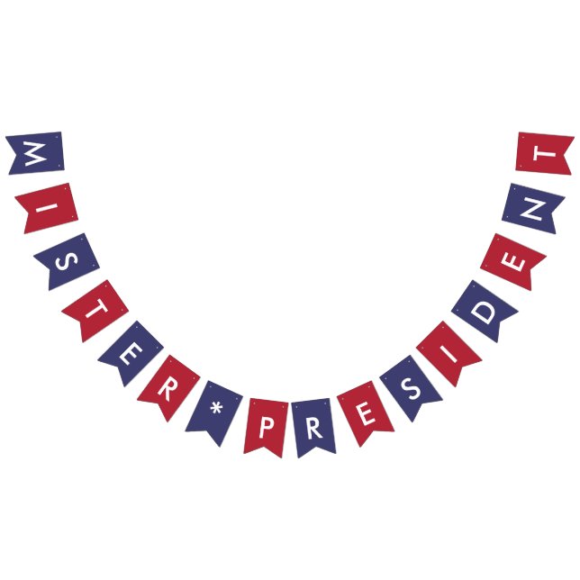 Bannière À Fanions Monsieur le Président États-Unis Typographie M. Am (Tout)