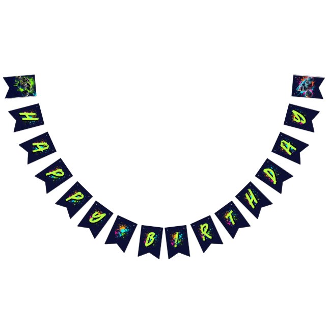 Bannière À Fanions Monster Truck Shark Birthday (Tout)