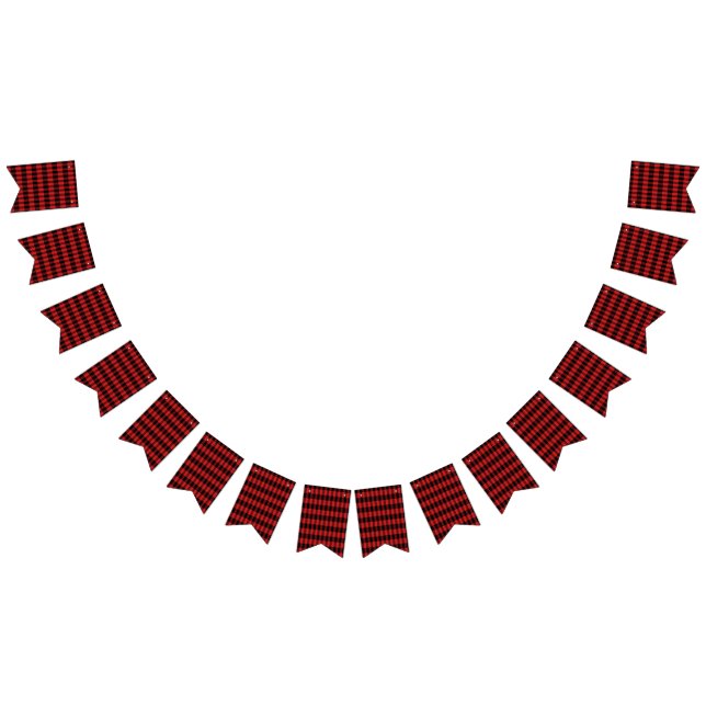 Bannière À Fanions Motif à plaid de Red Buffalo (Tout)
