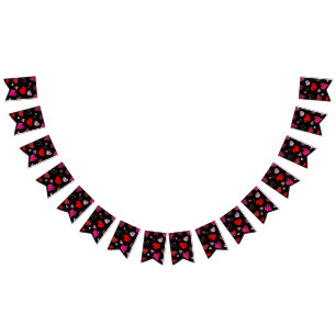 Bannière À Fanions Motif de coeur