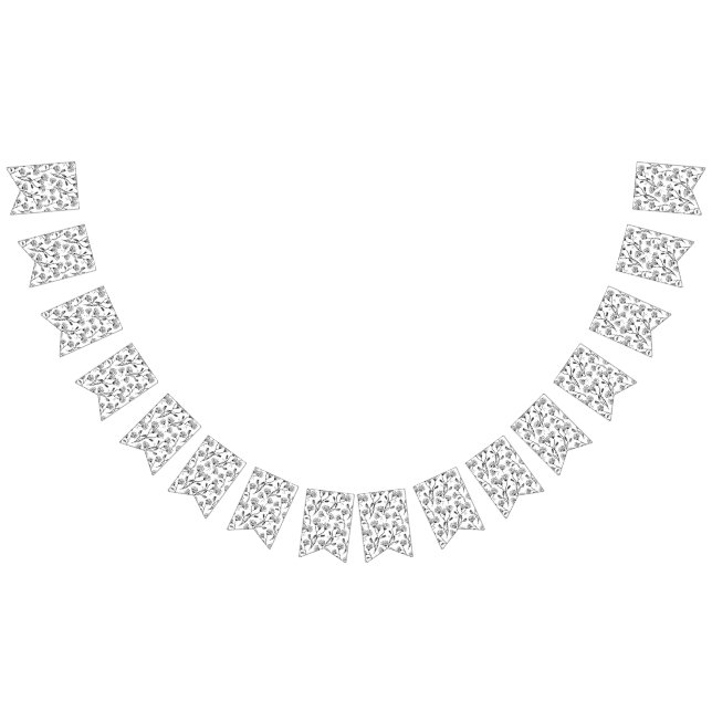 Bannière À Fanions Motif de fleurs (Tout)