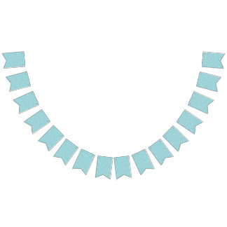 Bannière À Fanions Motif Flocon de Neige Cyan pour les Fêtes