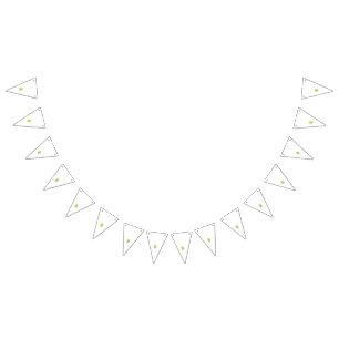 Bannière À Fanions Motif floral orange avec motifs symétriques dans u