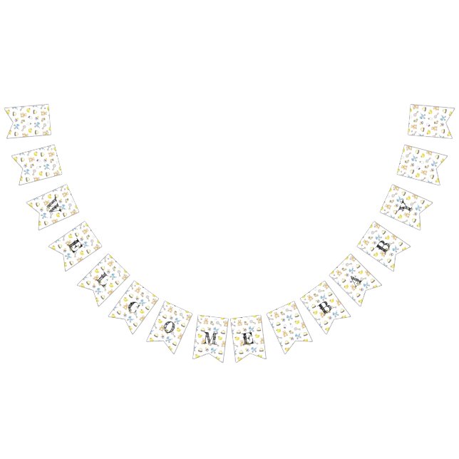 Bannière À Fanions Motif mignon de baby shower (Tout)