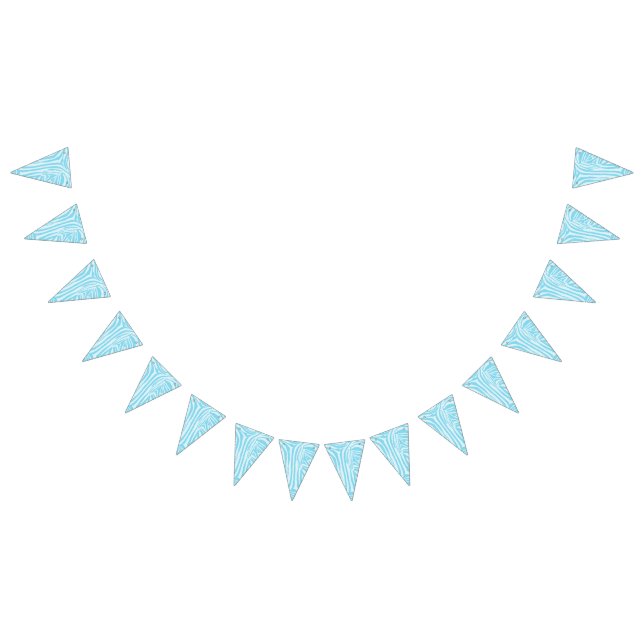 Bannière À Fanions Motif Zèbre Bleu (Tout)