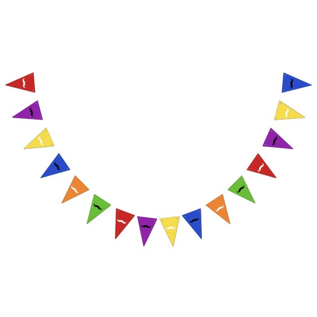 Bannière À Fanions Moustache (Tout)