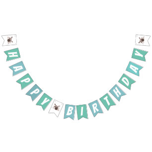 Bannière À Fanions musique, batterie, anniversaire, BUNNING BANNER