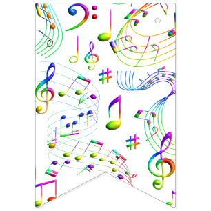 Bannière À Fanions Musique Notes musicales