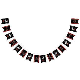 Bannière À Fanions Né à Rock & Roll Guitar Rocker Musician Party B