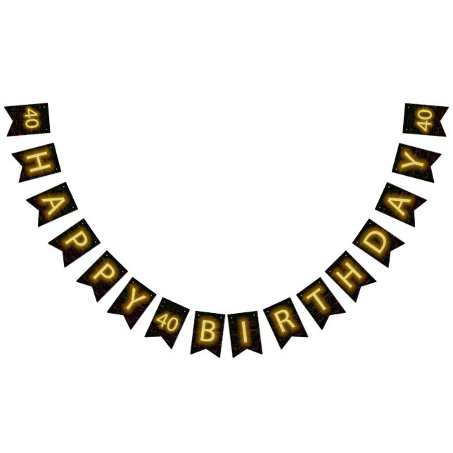 Bannière À Fanions néon Connexion Brick pour 40e anniversaire (Tout)