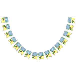 Bannière À Fanions Noël du chien chiot mignon en juillet