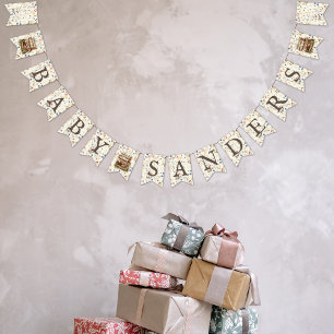 Bannière À Fanions Nouveau Chapitre - Pile de livres fleur sauvage 'B