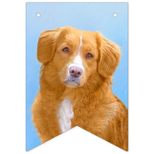 Bannière À Fanions Nouvelle-Écosse Peinture de chien pour l'essayeur